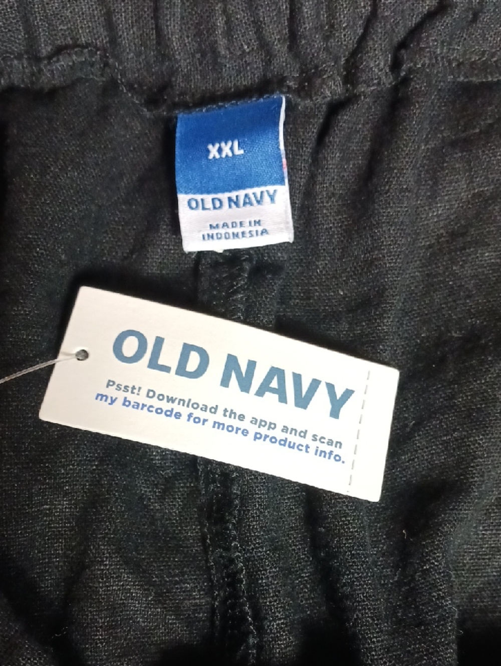 Old Navy Black Linen Blend Midi Skirt Cool Classic Size XXL - Picture 2 of 6